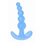 Голубая анальная пробка Bubbles Anal Plug - 11,5 см
