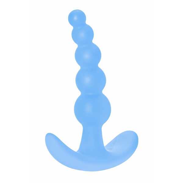 Голубая анальная пробка Bubbles Anal Plug - 11,5 см