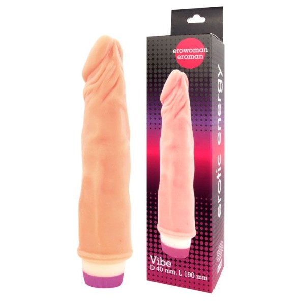Вибратор Realistic Cock Vibe телесного цвета - 21 см