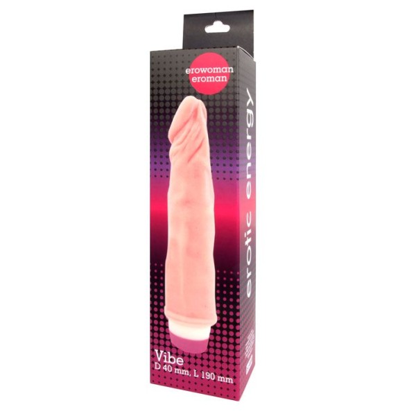 Вибратор Realistic Cock Vibe телесного цвета - 21 см