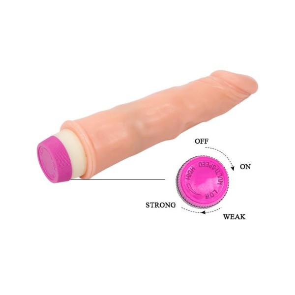 Вибратор Realistic Cock Vibe телесного цвета - 21 см