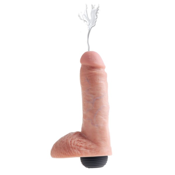 Реалистичный фаллоимитатор с эффектом семяизвержения Squirting Cock with Balls - 20,3 см