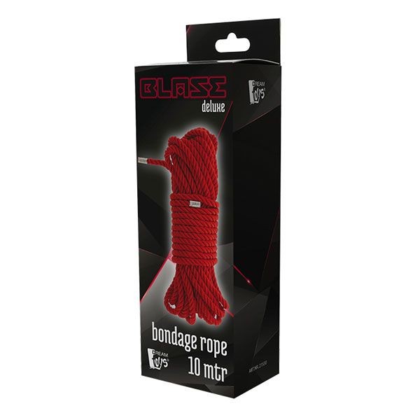 Красная веревка DELUXE BONDAGE ROPE - 10 м