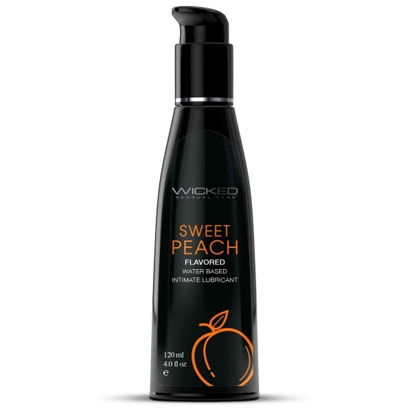 Лубрикант с ароматом спелого персика Wicked Aqua Sweet Peach - 120 мл