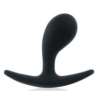 Черная анальная пробка эргономичной формы - 5,5 см. Черная анальная пробка эргономичной формы - 5,5 см.