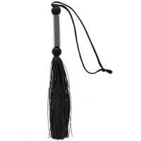 Чёрная мини-плеть из силикона и акрила SILICONE FLOGGER WHIP - 25,6 см. Чёрная мини-плеть из силикона и акрила SILICONE FLOGGER WHIP - 25,6 см.