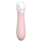 Розовый мини-вибромассажер Diamond Baby Boo - 11 см