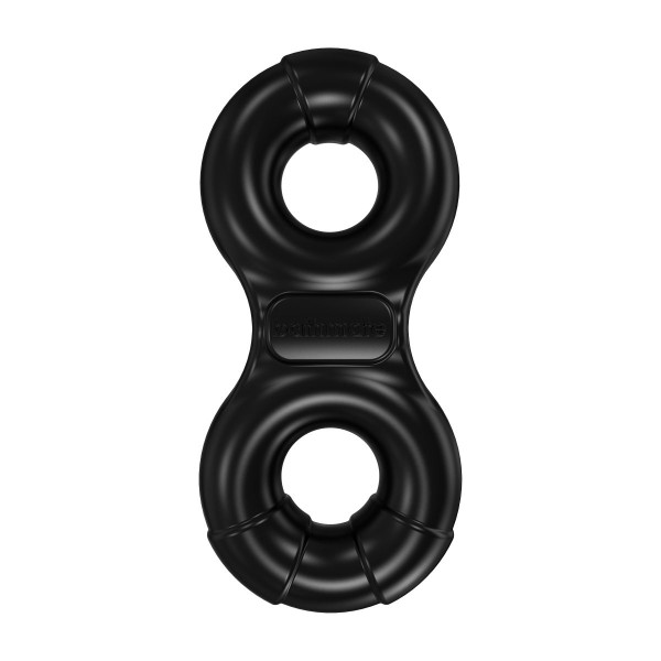 Чёрное эрекционное виброкольцо Eight