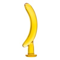 Жёлтый стимулятор-банан из стекла - 17,5 см. Жёлтый стимулятор-банан из стекла - 17,5 см.