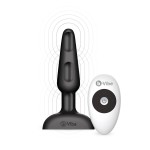 Чёрная анальная вибропробка с 3 источниками вибрации TRIO REMOTE CONTROL PLUG BLACK - 13,5 см