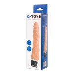 Телесный реалистичный мультискоростной вибратор A-Toys - 20,2 см