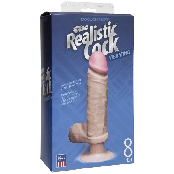Вибромассажер реалистичной формы The Realistic Cock Vibrating 8” - 23,6 см