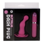 Розовая вибровтулка Dash Butt Plug With Mini Controller II - 9 см