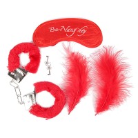 Набор красных БДСМ-аксессуаров из 4 предметов Набор красных БДСМ-аксессуаров из 4 предметов