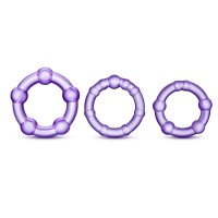 Набор из 3 фиолетовых эрекционных колец Stay Hard Beaded Cockrings Набор из 3 фиолетовых эрекционных колец Stay Hard Beaded Cockrings