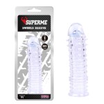 Прозрачная насадка на пенис Swirls Sleeve - 16 см