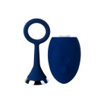 Синяя анальная вибровтулка OPlay Unico с пультом ДУ - 13,5 см