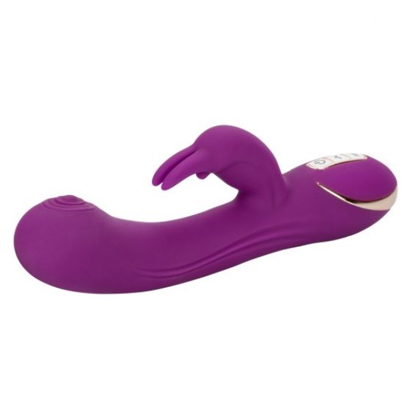 Фиолетовый вибратор-кролик Signature Silicone Thumping Rabbit с пульсирующим воздействием - 22,75 см