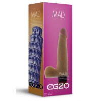 Телесный реалистичный мультискоростной вибратор Mad Tower - 18,5 см.