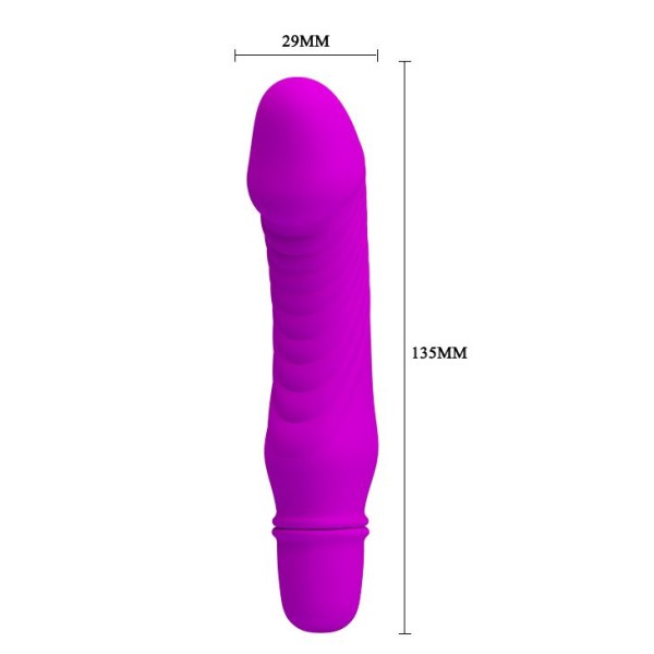 Фиолетовый мини-вибратор Stev -13,5 см