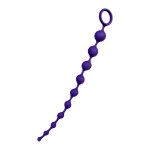 Фиолетовая силиконовая анальная цепочка Grape - 35 см