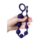 Фиолетовая силиконовая анальная цепочка Grape - 35 см