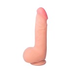 Телесный вибратор REALSTICK ELITE VIBRO с пультом ДУ - 19 см