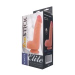 Телесный вибратор REALSTICK ELITE VIBRO с пультом ДУ - 19 см