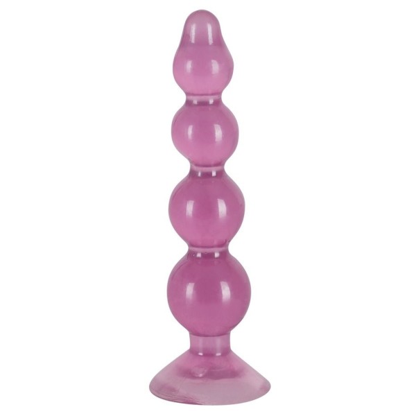 Фиолетовый анальный стимулятор-ёлочка Anal Beads - 13 см