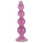Фиолетовый анальный стимулятор-ёлочка Anal Beads - 13 см
