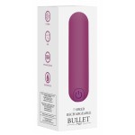 Фиолетовая перезаряжаемая вибропуля 7 Speed Rechargeable Bullet - 7,7 см