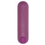Фиолетовая перезаряжаемая вибропуля 7 Speed Rechargeable Bullet - 7,7 см