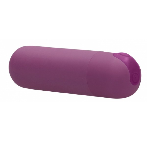 Фиолетовая перезаряжаемая вибропуля 7 Speed Rechargeable Bullet - 7,7 см