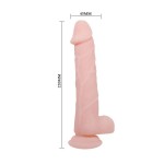Телесный фаллоимитатор на присоске Super Dildo - 22 см