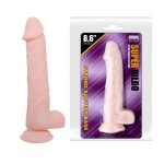 Телесный фаллоимитатор на присоске Super Dildo - 22 см