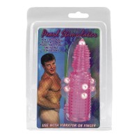 Розовая эластичная насадка на пенис с жемчужинами, точками и шипами Pearl Stimulator - 11,5 см. Розовая эластичная насадка на пенис с жемчужинами, точками и шипами Pearl Stimulator - 11,5 см.