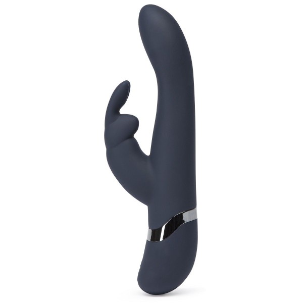 Тёмно-синий вибратор Oh My USB Rechargeable Rabbit Vibrator - 25,4 см