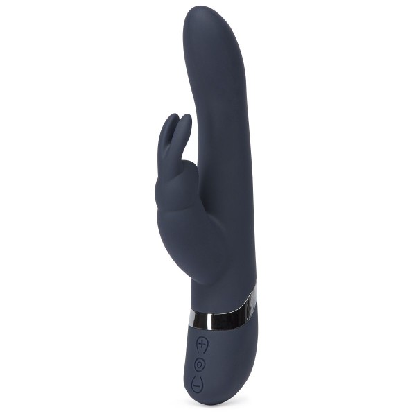 Тёмно-синий вибратор Oh My USB Rechargeable Rabbit Vibrator - 25,4 см