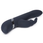 Тёмно-синий вибратор Oh My USB Rechargeable Rabbit Vibrator - 25,4 см