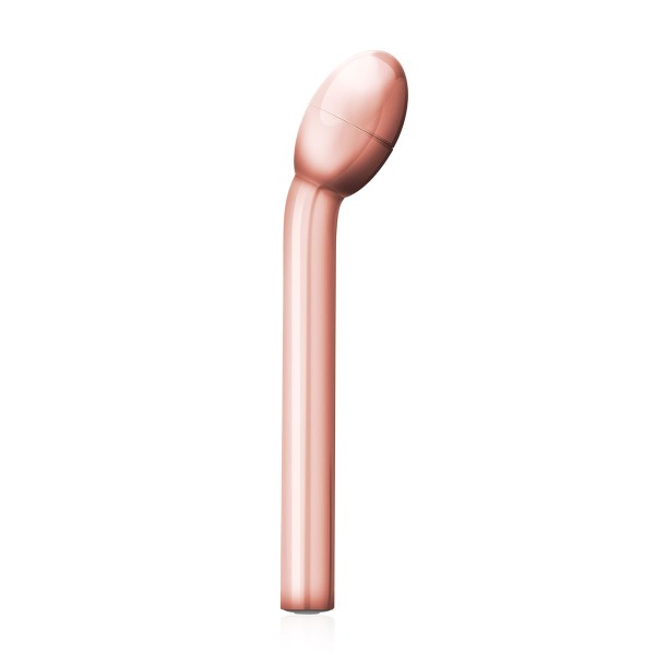 Золотистый вибратор для G-стимуляции Rosy Gold G-spot Vibrator - 22 см
