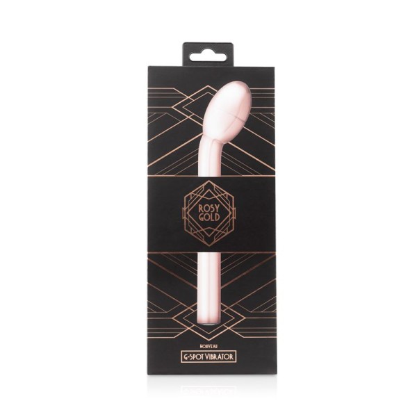 Золотистый вибратор для G-стимуляции Rosy Gold G-spot Vibrator - 22 см