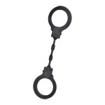 Черные силиконовые наручники A-Toys без ключа