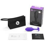 Фиолетовая пробка для ношения B-vibe Snug Plug 2 - 11,4 см