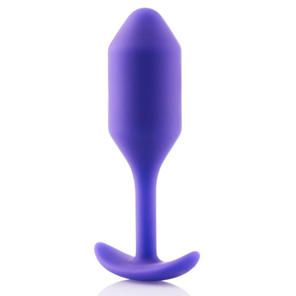 Фиолетовая пробка для ношения B-vibe Snug Plug 2 - 11,4 см