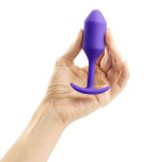 Фиолетовая пробка для ношения B-vibe Snug Plug 2 - 11,4 см