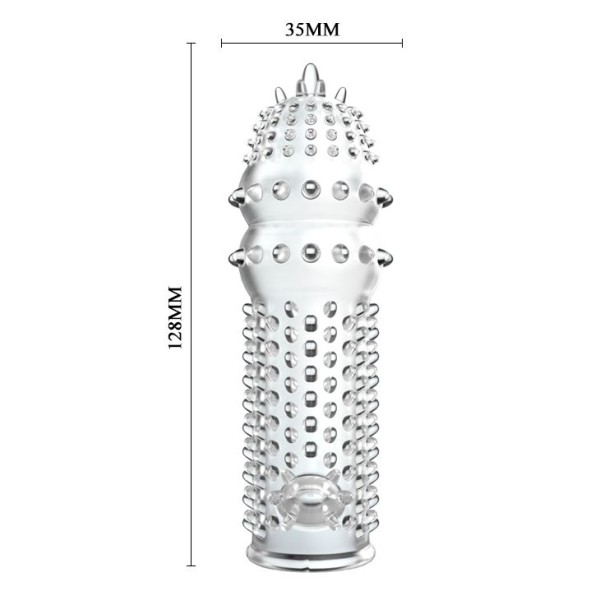 Закрытая прозрачная насадка Crystal sleeve - 12,8 см