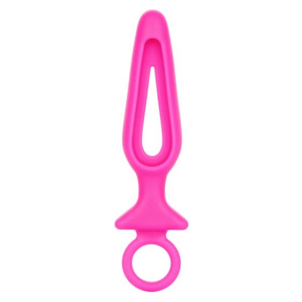 Розовая силиконовая пробка с прорезью Silicone Groove Probe - 10,25 см