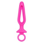 Розовая силиконовая пробка с прорезью Silicone Groove Probe - 10,25 см