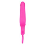Розовая силиконовая пробка с прорезью Silicone Groove Probe - 10,25 см