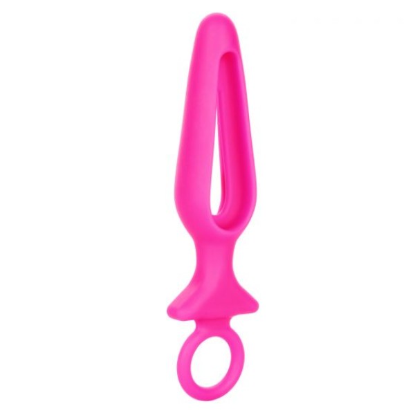 Розовая силиконовая пробка с прорезью Silicone Groove Probe - 10,25 см